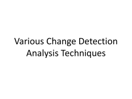 Various Change Detection Analysis Techniques