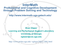 InterMath--Professional and Cognitive Development through