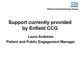 Support currently provided by Enfield CCG