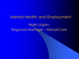 Mental Health and Supported Employment