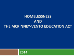 Homeless Coordinators Workshop A comprehensive review of