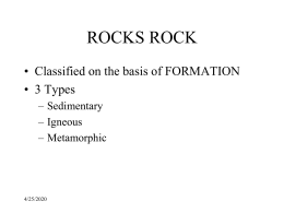 Sedimentary rocks - Harpursville Middle School