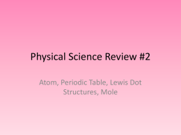 Physical Science Review #1