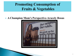 Promoting Consumption of Fruits & Vegetables
