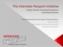 The Interstate Passport Initiative