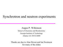 Neutron and high energy X-ray diffraction: Applications