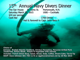 11th Annual Divers Dinner The Rosa Restaurant 80 State St