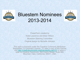 Illinois Bluestem Award