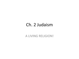 Ch. 2 Judaism - A Catholic