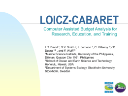 LOICZ-CABARET - Baltic Nest Institute