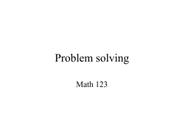 Problem solving - PLU | Pacific Lutheran University