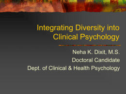 Clinical and Counseling Psychology