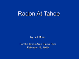 Radon in the Sierra Nevada