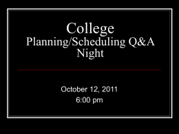 College Planning Night - Bellefonte Area School District