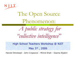 Open Source: a strategy for public “collective intelligence”