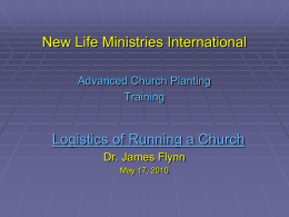 NLMI – Church Planting: Logistics of Running a Church