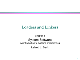 Loaders and Linkers