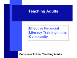 Teaching Adults - PowerPoint presentation