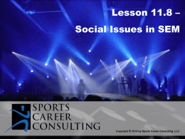 Lesson 11.8 - Slides-Sports & Entertainment Communications