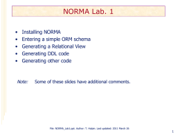 NORMA Lab 1