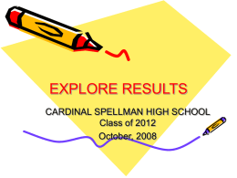 NEDT RESULTS - Cardinal Spellman High School