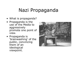 Nazi Propaganda - Schools History