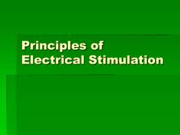 Principles of Electrical Stimulation