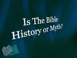 Is The Bible History or Myth? - Buenaventura church of Christ