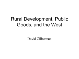 Rural development as public good