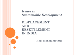 ISSUES IN SUSTAINABLE DEVELOPMENT DISPLACEMENT …