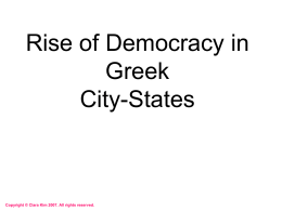 Rise of Democracy in Greek City