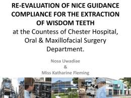 RE-EVALUATION OF NICE GUIDANCE COMPLIANCE FOR THE