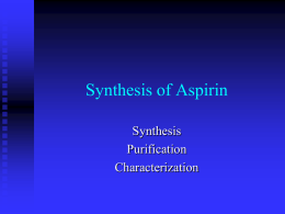 Synthesis of Aspirin - e