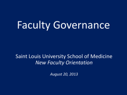 Faculty Affairs - Saint Louis University