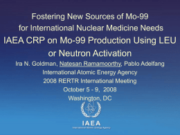 moly CRP - International Atomic Energy Agency