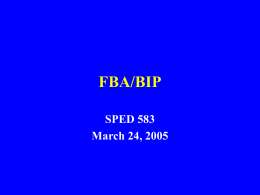 FBA/BIP - Winthrop