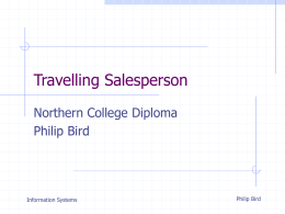 Travelling Salesperson - Northern College for Residential