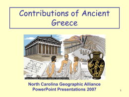 Contributions of Ancient Greece