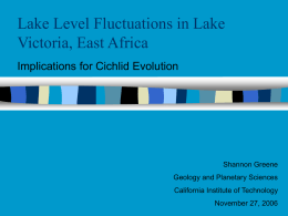 Lake Level Fluctuations in Lake Victoria, East Africa