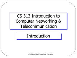 CS412 Computer Networks - Winona State University