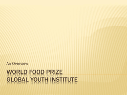 World Food Prize Global Youth Institute