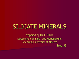 Silicate Minerals - Earth and Atmospheric Sciences