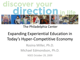 Expanding Experiential Education in Today’s Hyper