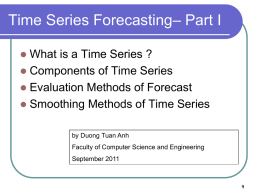 Time Series Analysis - University of Technology