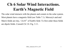 Ch 6 Solar Wind Interactions - University of Massachusetts