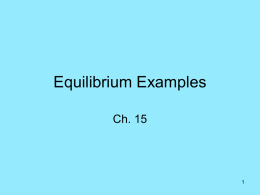 Equilibrium Examples
