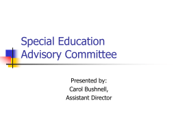 Special Education Advisory Committee