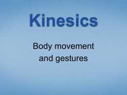 Kinesics - Robert H. Gass