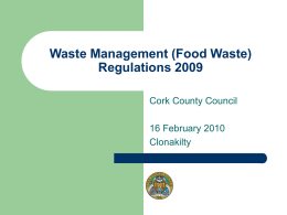 Waste Management (Food Waste) Regulations