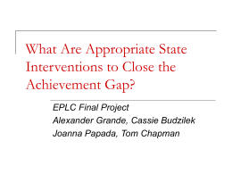 What Are Appropriate State Interventions to Close the